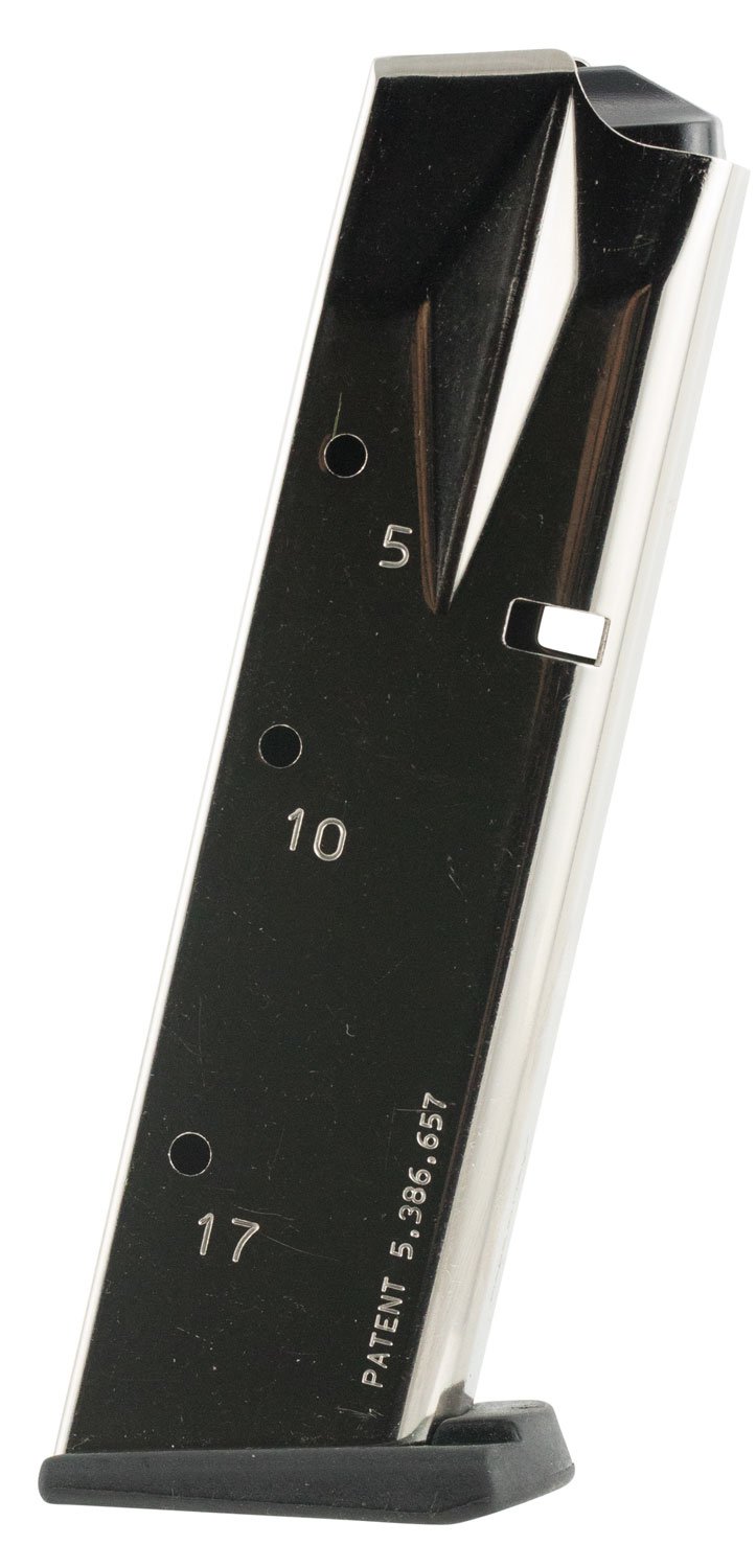 Mec-Gar MGSW5917N S&W  Nickel 17rd 9mm Luger for S&W 5900 Series/910/915/659