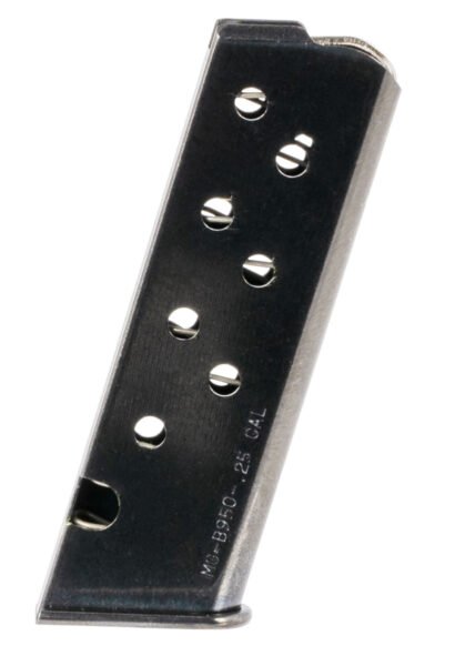 Mec-Gar MGPB95008 Beretta 8rd 25 ACP Fits Beretta 950 Jetfire, Blued Carbon Steel