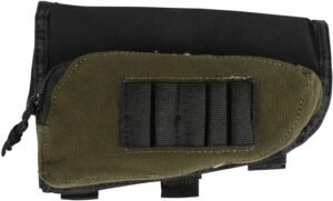 Allen 20550 Buttstock Shell Holder Black/Green Cordura Capacity 5rd Rifle Buttstock Mount