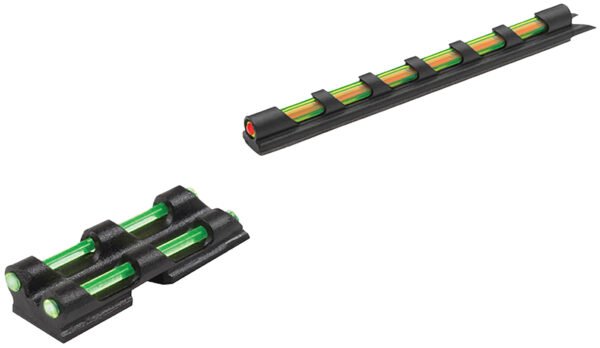 Truglo TG94D Gobble-Dot Universal Shotgun Green/Red Fiber Optic Green Fiber Optic Black