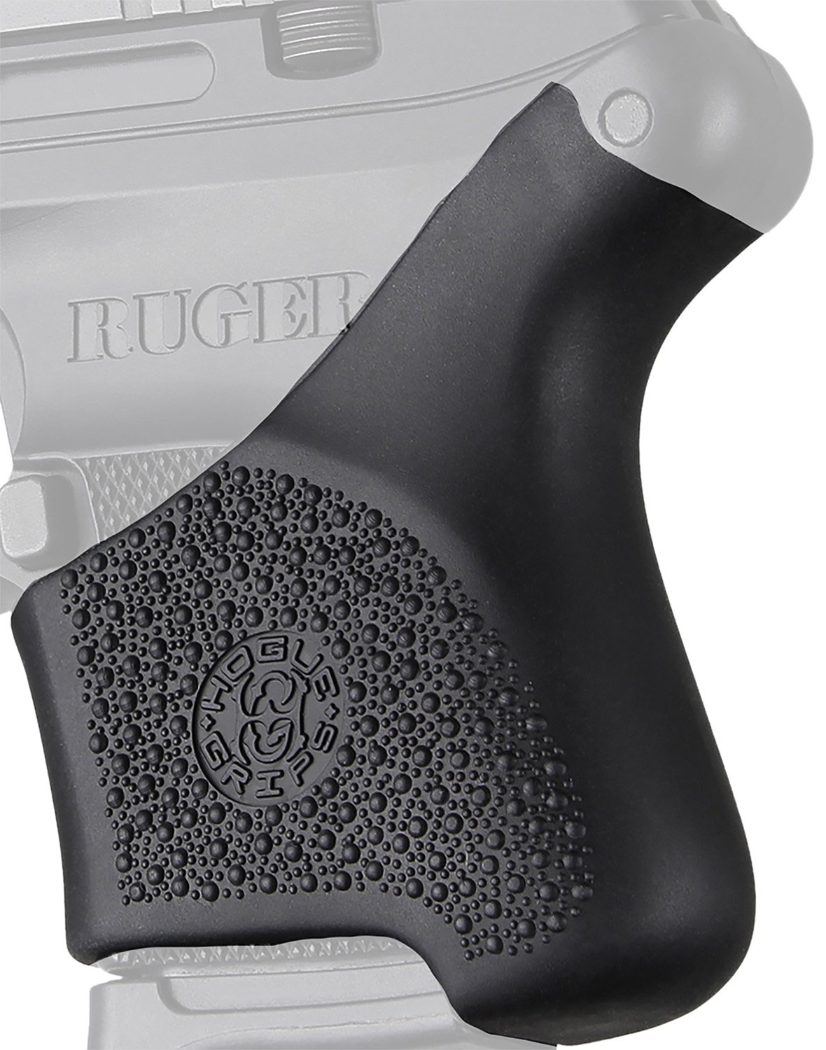 Hogue 18100 HandAll Hybrid Grip Sleeve made of Rubber with Textured Black Finish for Ruger LCP