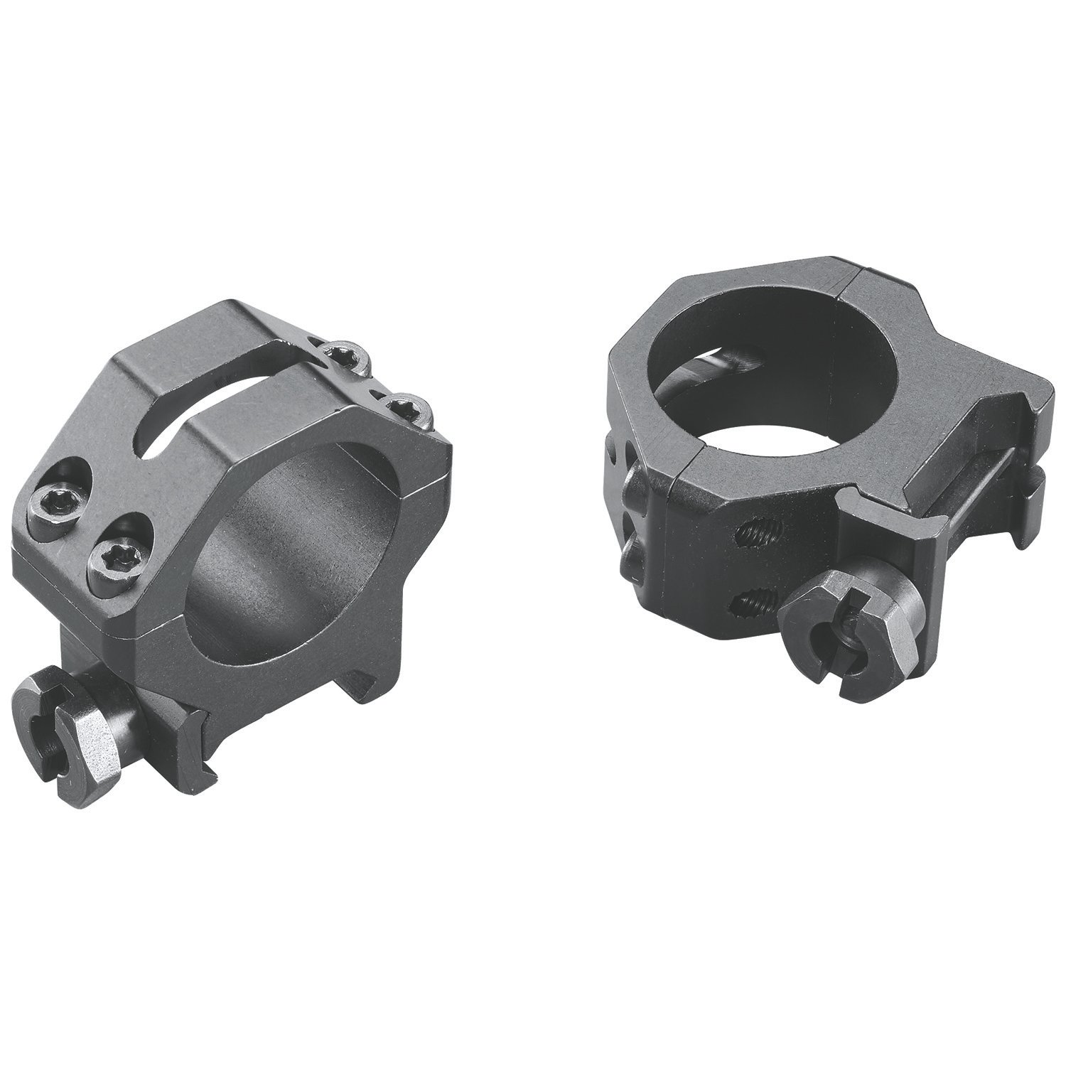 Weaver Mounts 48360 Four-Hole Skeleton Rings Matte Black 1" Medium