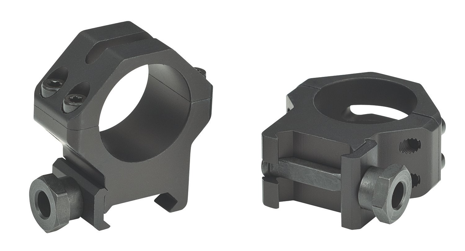 Weaver Mounts 48361 Four-Hole Skeleton Rings Matte Black 1" High