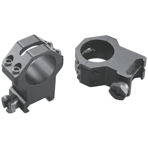 Weaver Mounts 48363 Four-Hole Skeleton Rings  Matte Black Aluminum 1" Extra Extra High