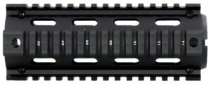 Aim Sports MT021 M4 Handguard 6" Carbine Style Made of Aluminum with Black Anodized Finish & Quad Rail