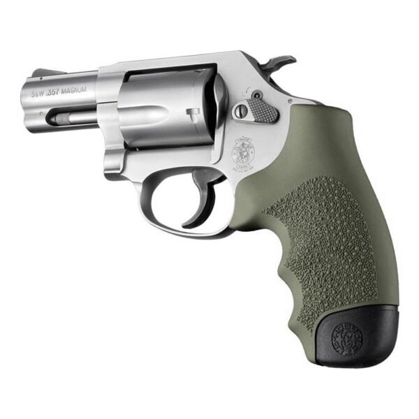 Hogue Overmolded Rubber Full Size Monogrip S&W Round Butt J-Frame Revolvers OD Green
