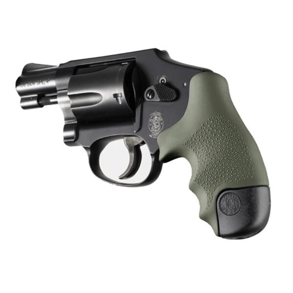 Hogue Overmolded Rubber Tamer Grip S&W Round Butt J-Frame Centennial Revolvers & Polymer M&P Bodyguard 38 OD Green