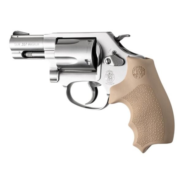Hogue Overmolded Rubber Bantam Grip Closed Backstrap S&W Round Butt J-Frame Revolvers FDE