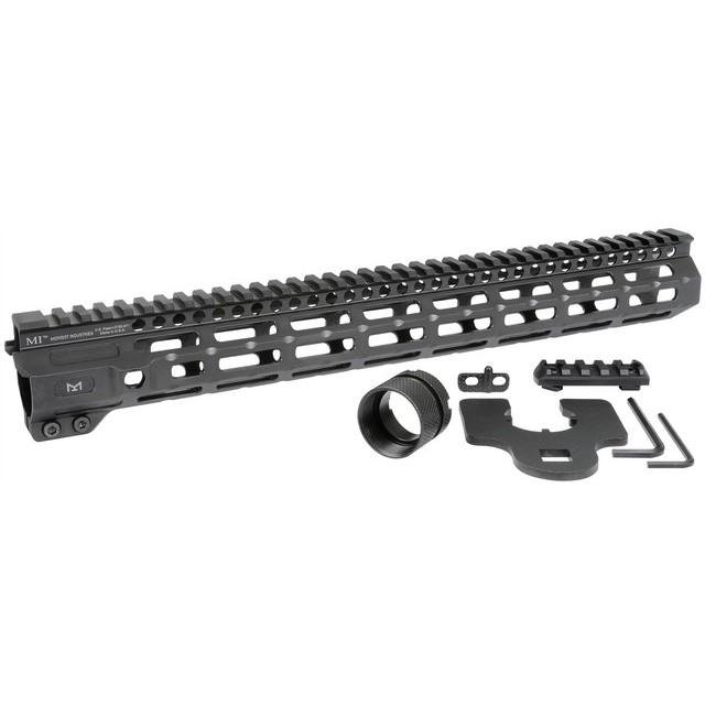 Midwest Industries Combat Rail One Piece Free Float Handguard 15" M-LOK Black