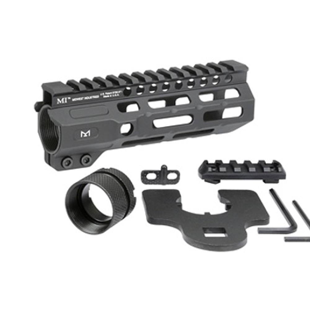 Midwest Industries Combat Rail One Piece Free Float M-LOK Handguard 6" Black