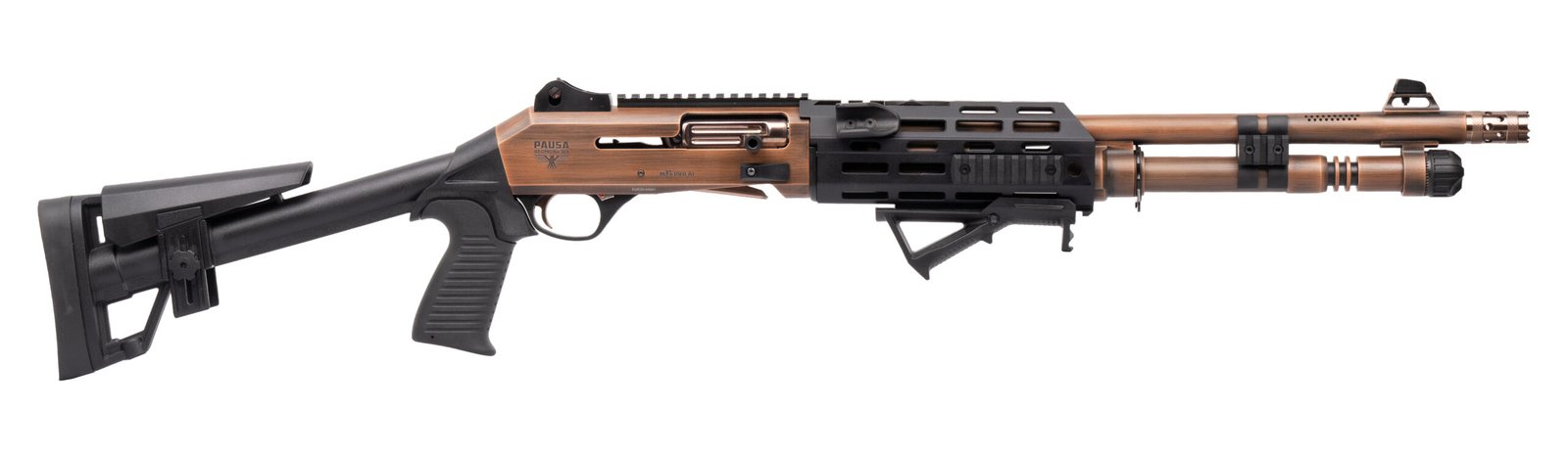 PANZER ARMS M4 PRO AI TACTICAL 12G 18.5" BBL, DISTRESSED COPPER/BRONZE DETAILS