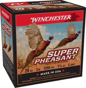 Winchester Ammo X203PH4 Super Pheasant Magnum High Brass 20Gauge 3" 1 1/4oz 4Shot 25 Per Box/10 Case