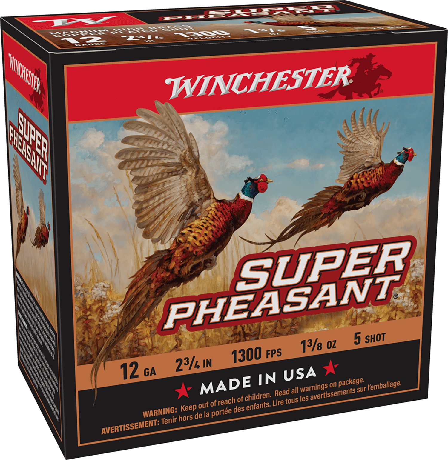 Winchester Ammo X12PH5 Super Pheasant Magnum High 12Gauge 2.75" 1 3/8oz 5Shot 25 Per Box/10 Case
