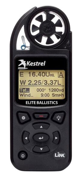 KestrelMeters 0857ABLK 5700 Elite Weather Meter Black AA Link Connectivity Applied Ballistics