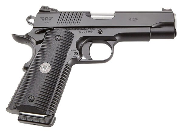 Wilson Combat ACPFS45A ACP Full-Size SAO 45 ACP 5" 8+1 Black Armor-Tuff Carbon Steel Frame/Slide Black G10 Eagle Claw Grips Ambi Thumb Safety