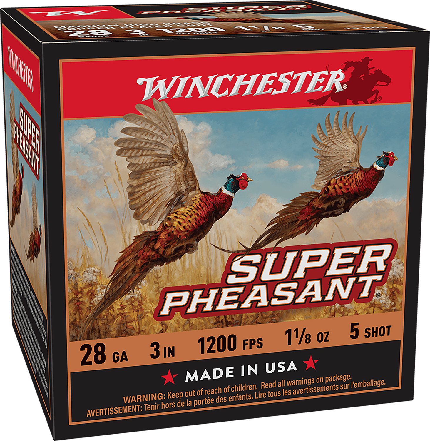 Winchester Ammo X283PH5 Super Pheasant  28Gauge 3" 1 1/8oz 5Shot 25 Per Box/10 Case