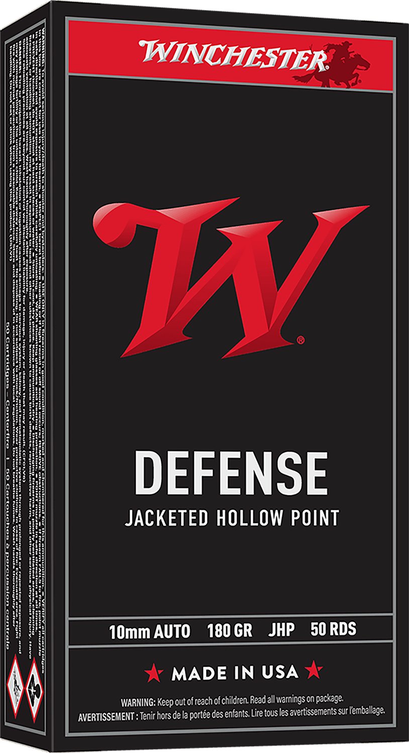 Winchester Ammo USA10JHP USA 10mm 147gr Jacketed Hollow Point 50 Per Box/10 Case