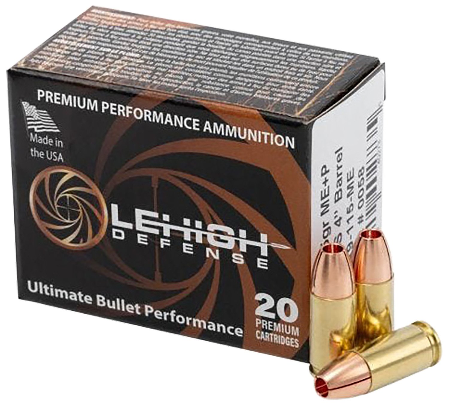 Wilson Combat LA9115ME   9mm+P 115gr 20 Per Box/10 Case