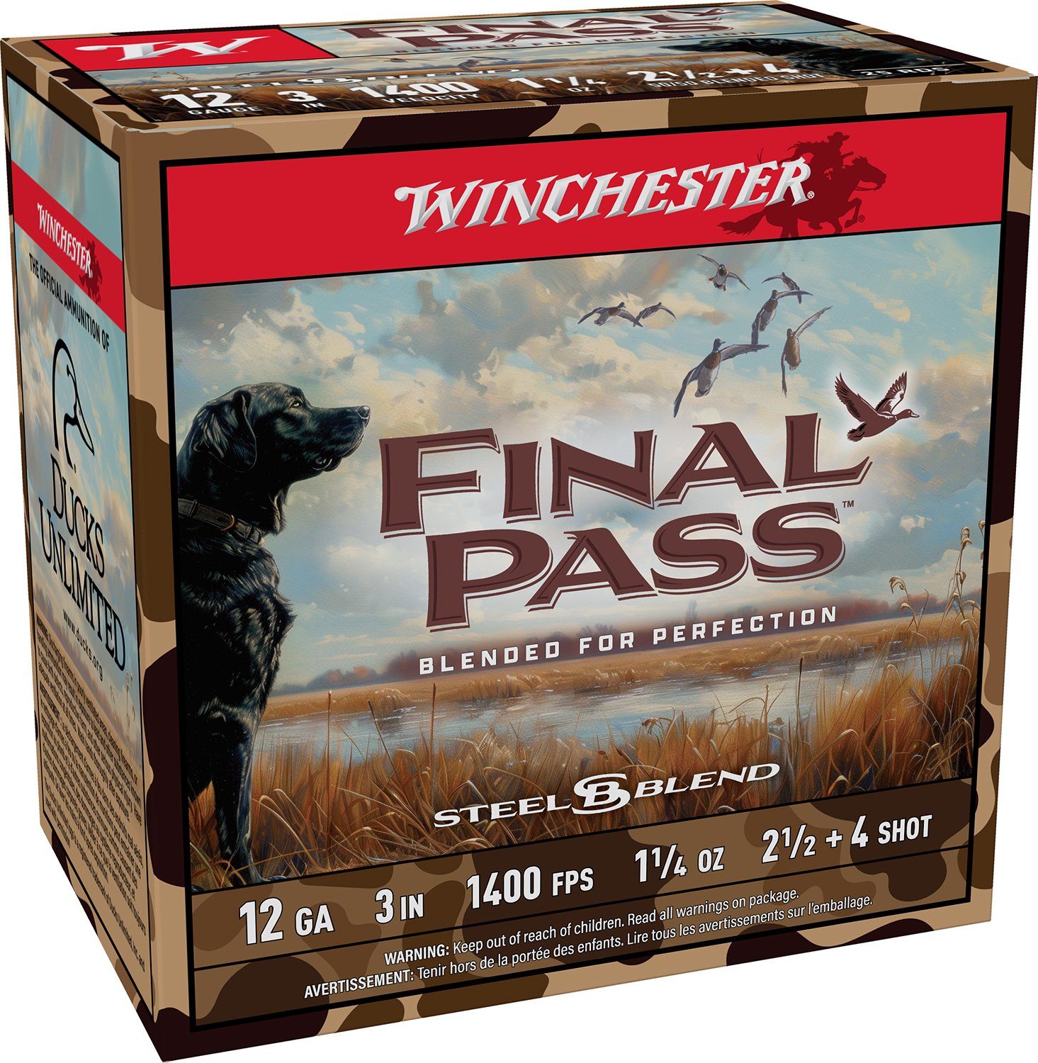 Winchester Ammo FP123254 Final Pass 12Gauge 3" 1 1/4oz 2.5/4Shot 25 Per Box/10 Case