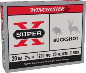 Winchester Ammo XB203 Super X 20Gauge 2.75" 20Pellets 3Buck Shot 5 Per Box/50 Case