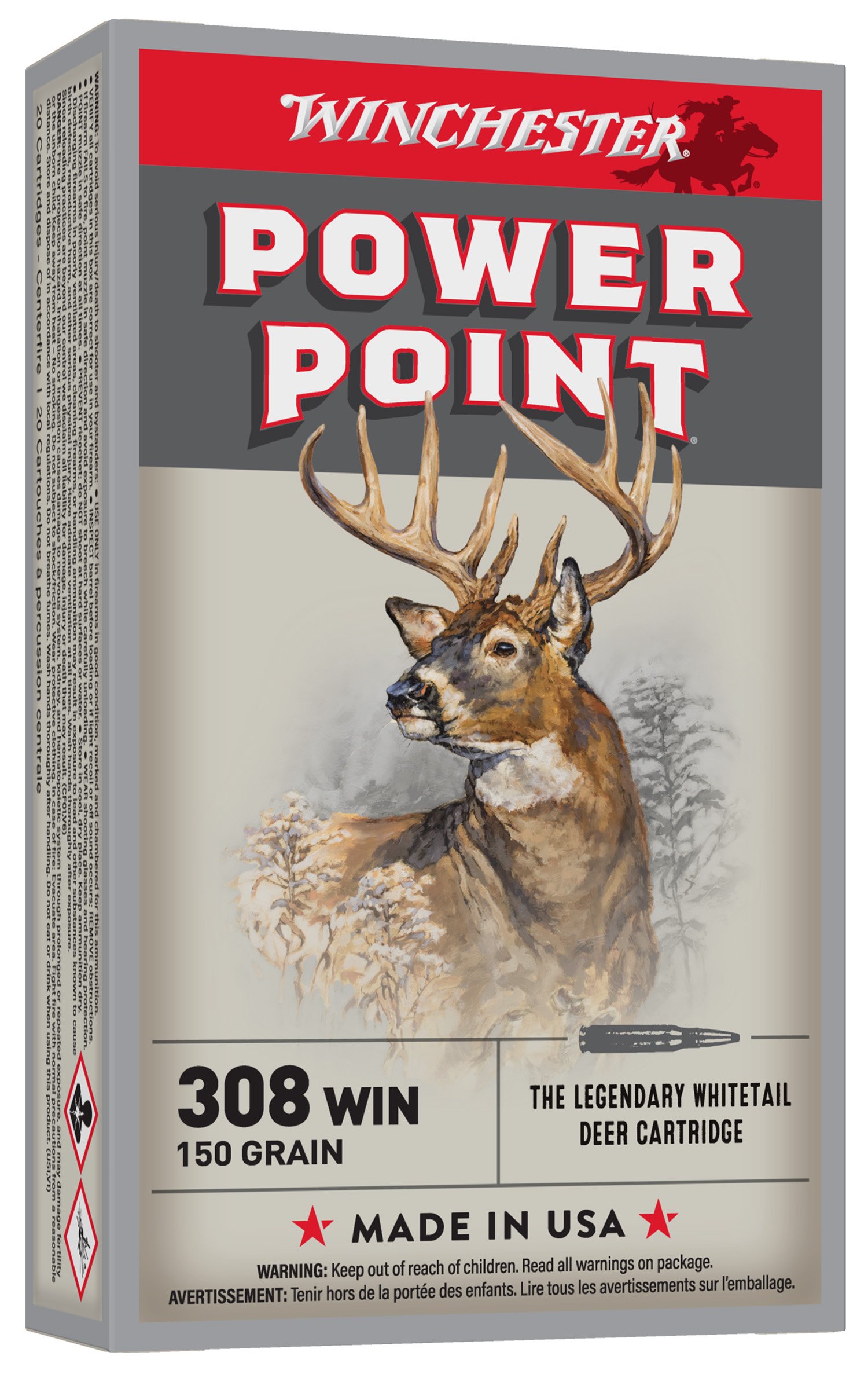 Winchester Ammo X3085 Power-Point 308Win 150gr 20 Per Box/10 Case