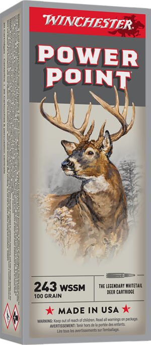 Winchester Ammo X243WSS Power-Point 243WSSM 100gr 20 Per Box/10 Case