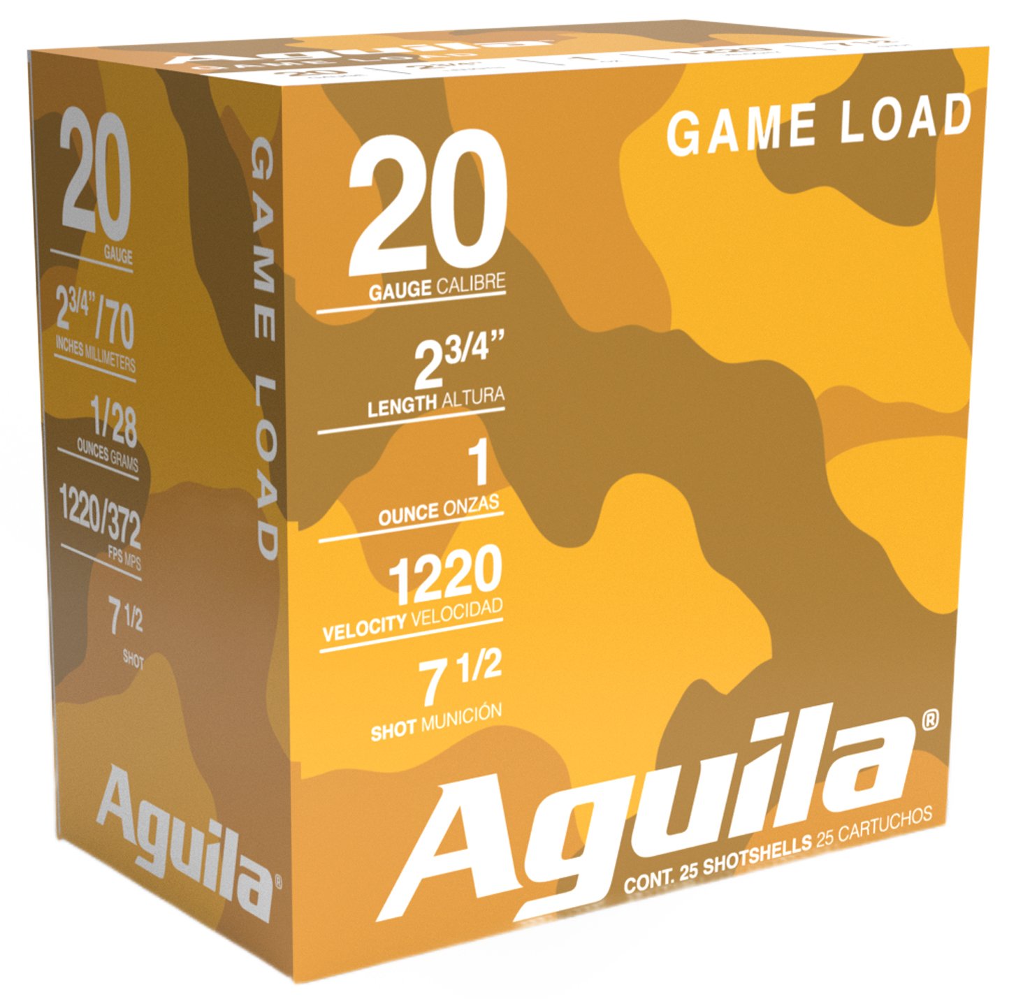 AGU TARGET LOAD 20GA 2.75 1OZ #7.5 25/10