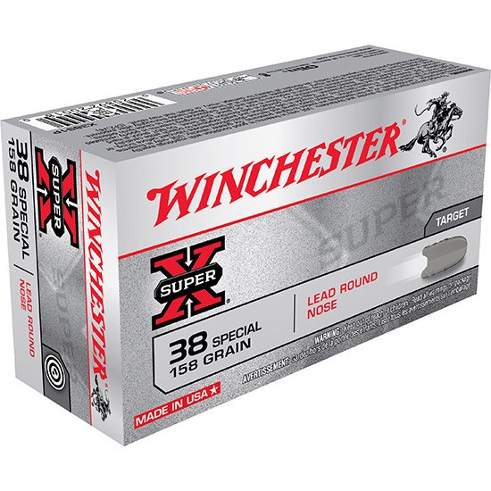 WIN SUPER-X 38SPL 158GR LEAD RN 50/10