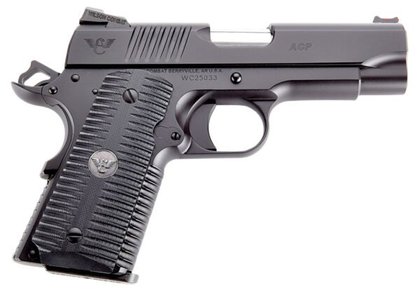 Wilson Combat ACPCP45 ACP Compact SAO 45 ACP 4" 7+1 Black Armor-Tuff Carbon Steel Black G10 Eagle Claw Grip