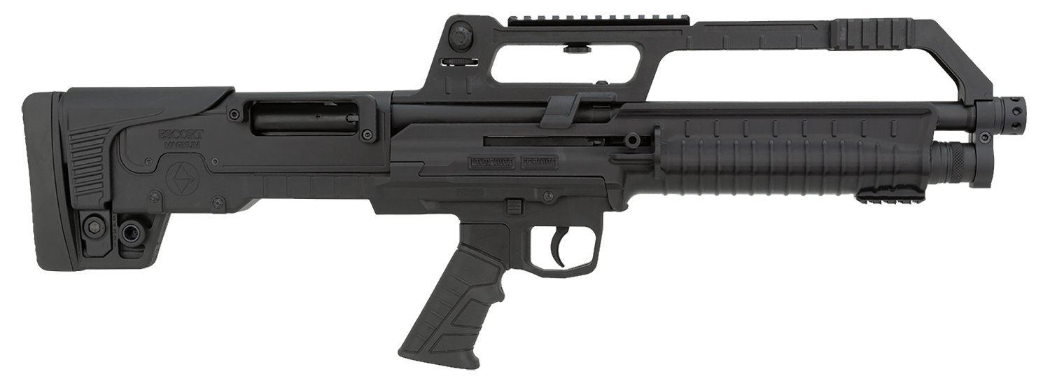 Escort HEBA20180001 BullTac SA 20 Gauge Semi-Auto 3" 5+1 18" Black Stainless Steel Barrel, Black Aluminum/Polymer Receiver w/Picatinny Rail, Black Bullpup Synthetic Stock, Black Grip