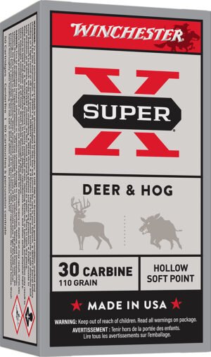 Winchester Ammo X30M1 Super X 30Carbine 110gr Hollow Soft Point 50 Per Box/10 Case